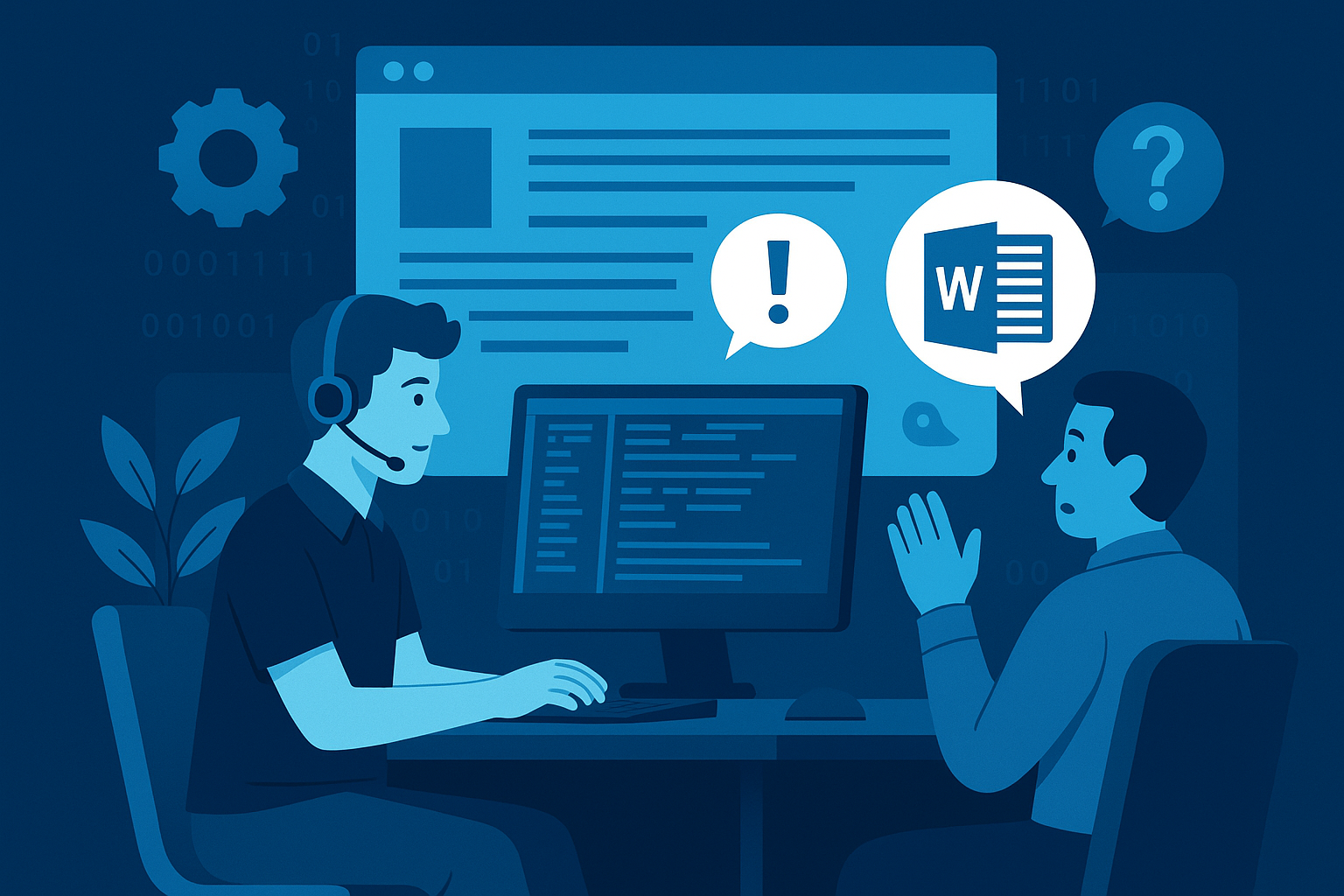 Illustration support informatique